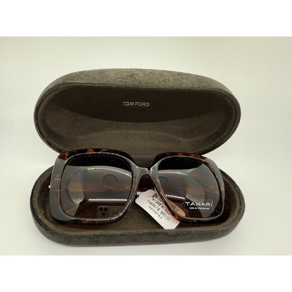 Tahari TH933 TS Oversize Butterfly Sunglasses Gold Brown Tortoise Gradient Lens main image 8